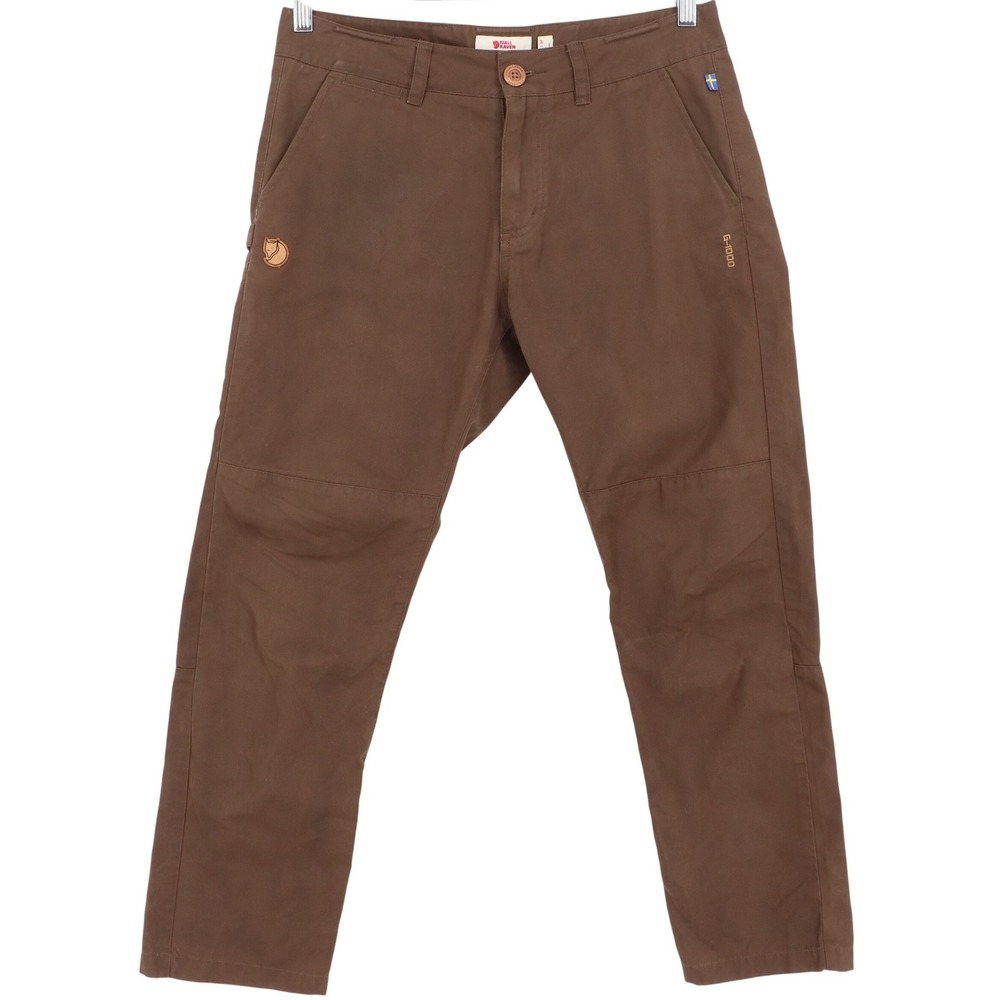Fjallraven Sormland Tapered Trousers Size 29 Brown G-1000 Hiking Pants 90651